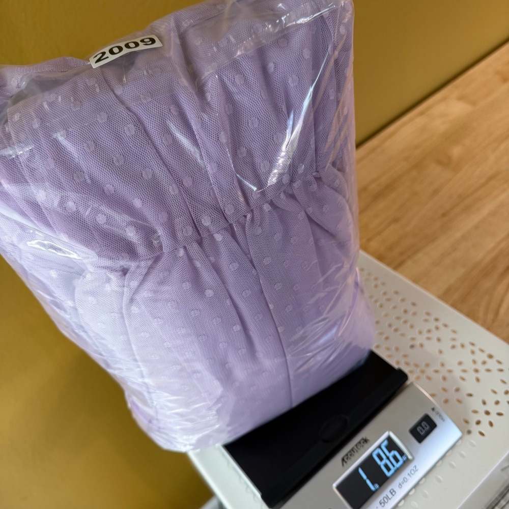 JessaKae Jeanne Dress Plus Size 4X Lavender Purple Swiss Dot Tulle Tiered Midi - Picture 12 of 12